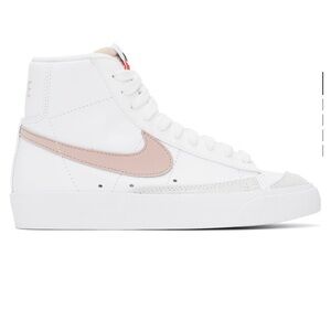 NIKE White and  Pink High-Top Sneakers